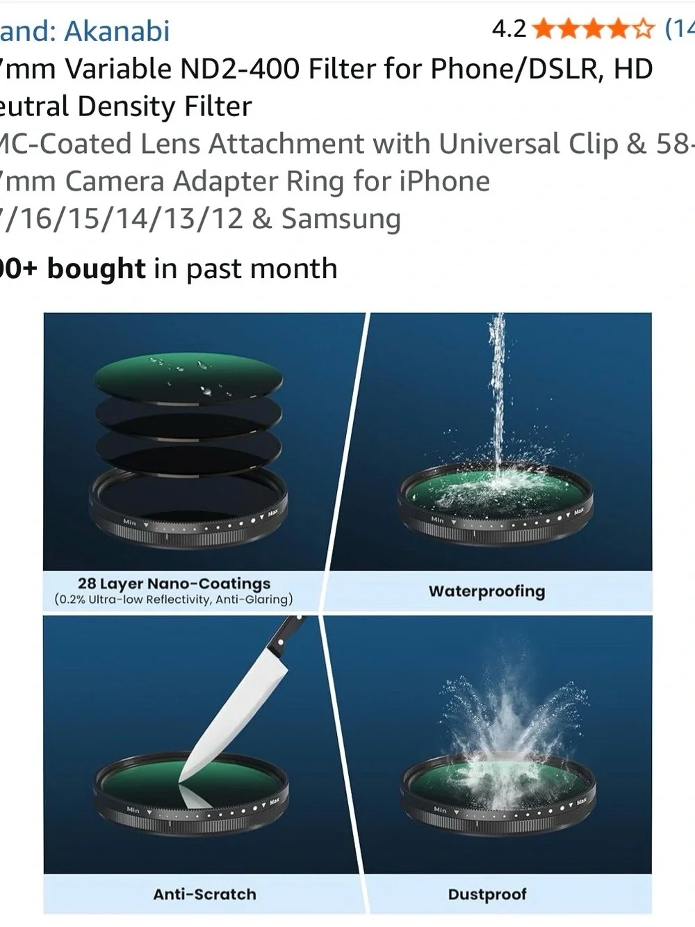 Akanabi 67 mm Variable filter